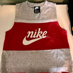 Nike Red and Gray Athletic Tank Top